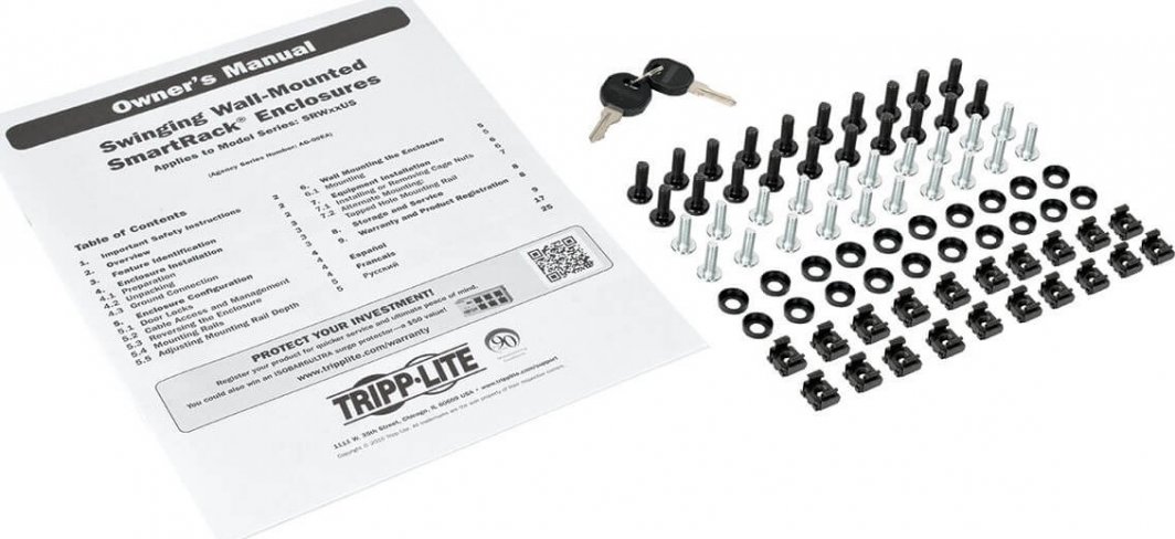 Ѕиден кабинет Tripp Lite SmartRack SRW12USDP, 12U, за рек 19", црн