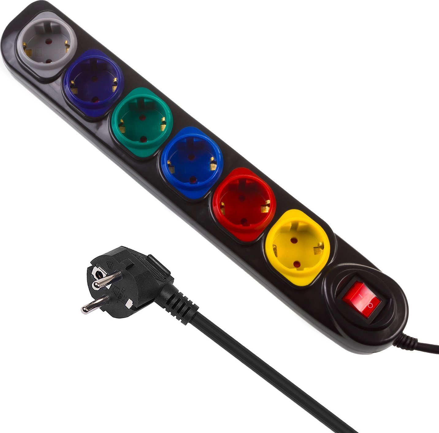 Shtrirëse elektrike Maclean MCE509 B, 6 prize, kabllo 1.5m, e zezë