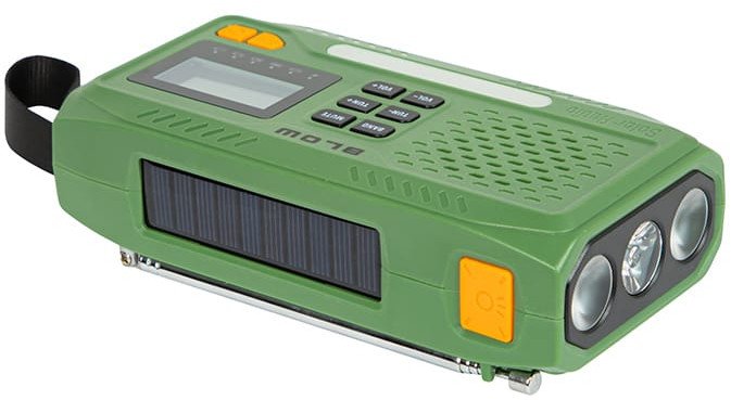 Radio kampingu Solar Construction, AM/FM, powerbank USB, me dinamo dhe elektrik