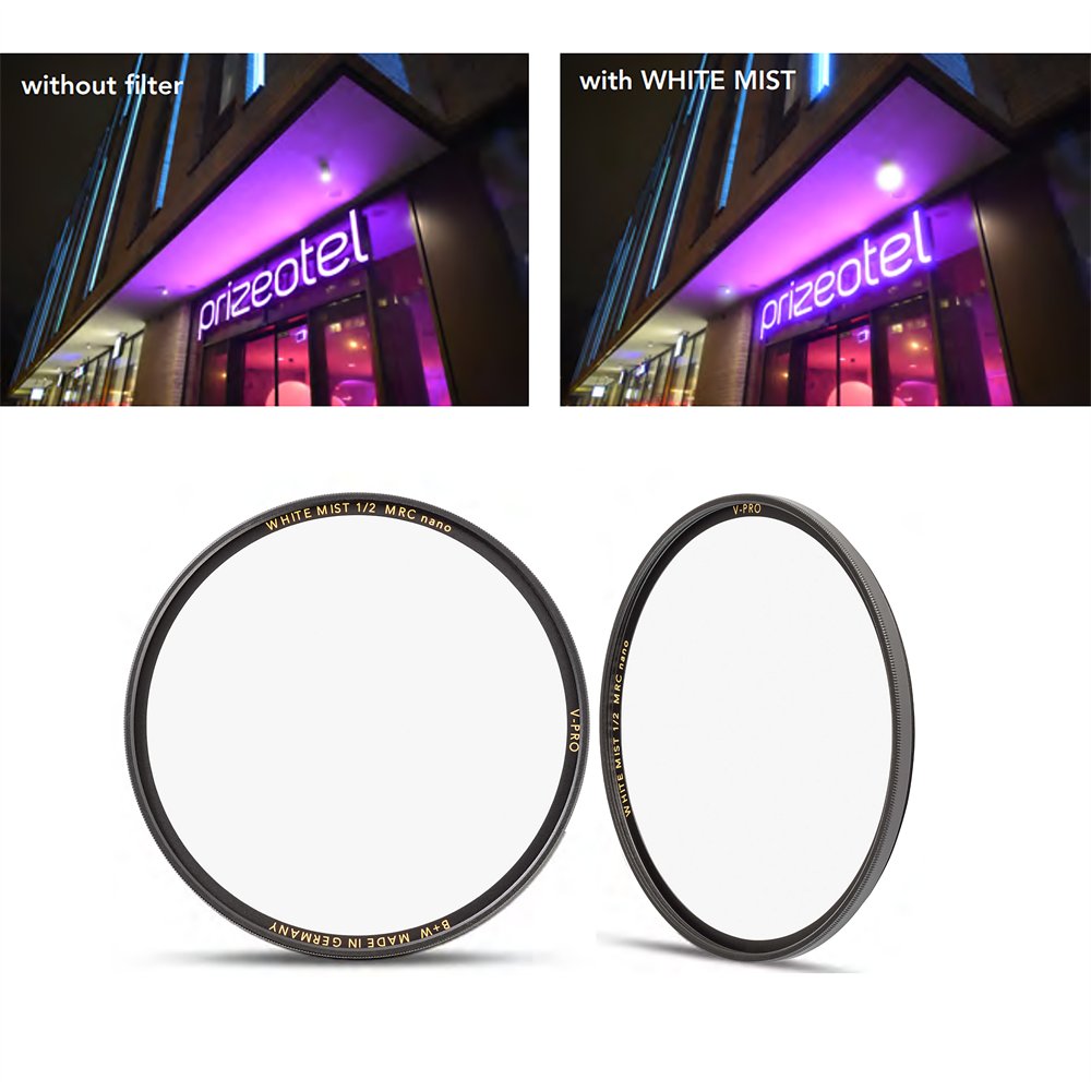 Фотографски филтер B+W White Mist 1/8 Nano V-PRO 67mm, за објектив, проѕирен