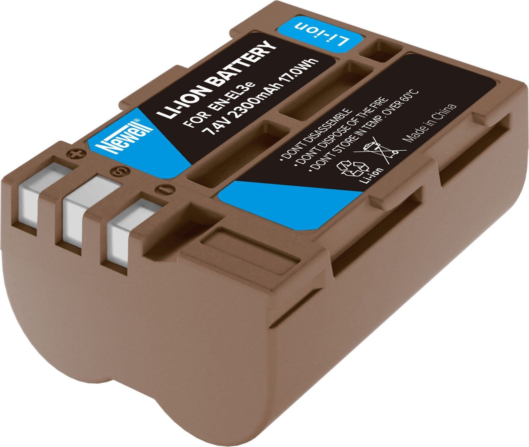 Bateri karikimi Newell EN-EL3E, 2300mAh, me USB-C, gri