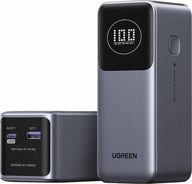 Power bank Ugreen 12000mAh, 100W, karikim i shpejtë, i zi
