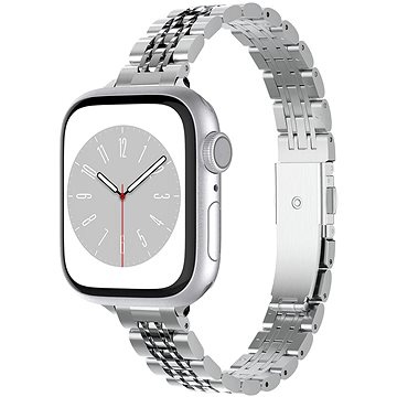 Rrip ore Spigen Shine Fit, çelik inox, 38 40 41mm, argjendtë