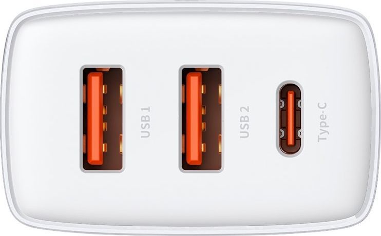 Полнач Baseus CCXJ-E02 со 2x USB-A и 1x USB-C, 3A, бел