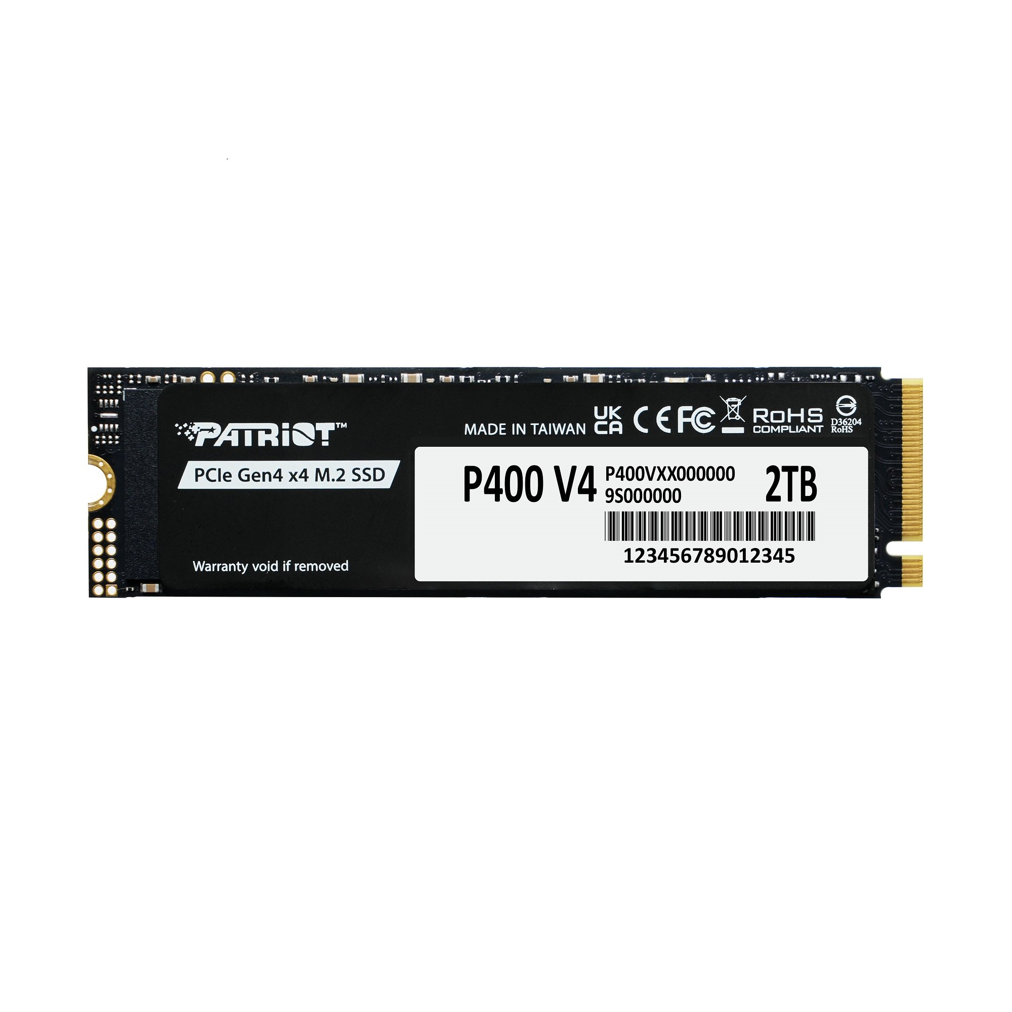 SSD M.2 Patriot Memory P400 V4, 2TB, NVMe, gri