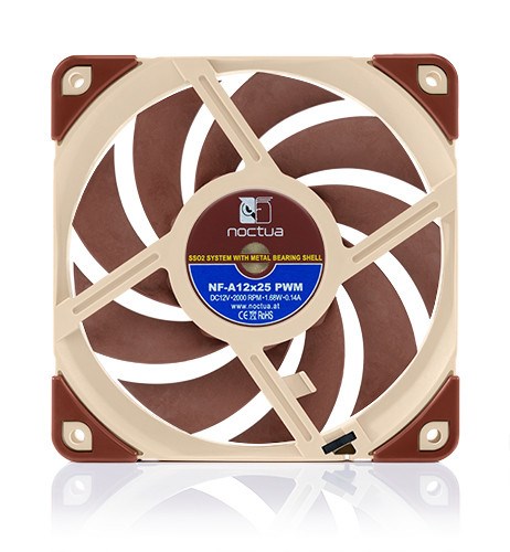Ftohës Noctua NF A12x25 5V PWM, 12 cm, i kuq / bezhë