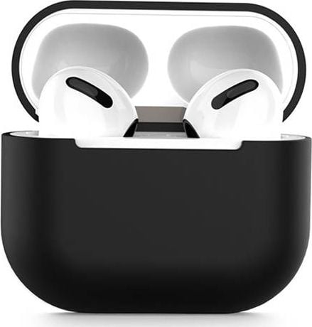 Mbulesë mbrojtëse Tech-Protect Icon për AirPods 3, silikon, për kuti karikimi, e zezë