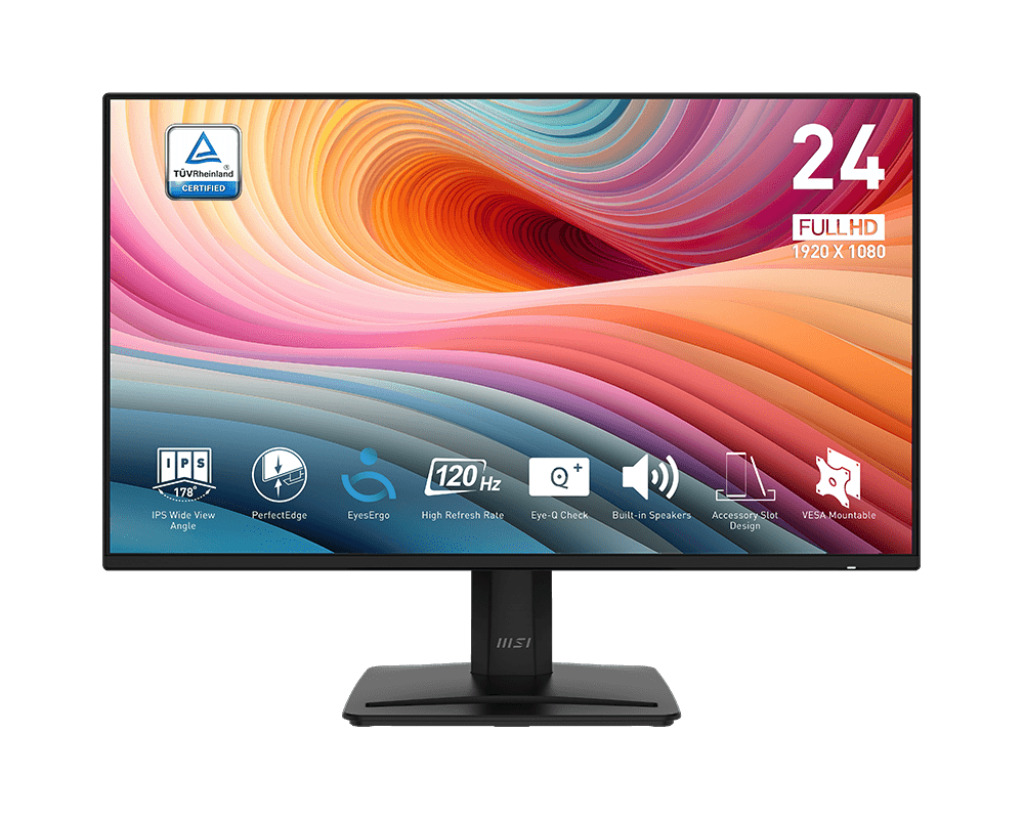 Monitor MSI PRO MP242A E2 23.8″, IPS Full HD 1920×1080, 120 Hz, 4 ms, HDMI/DP/VGA, i zi