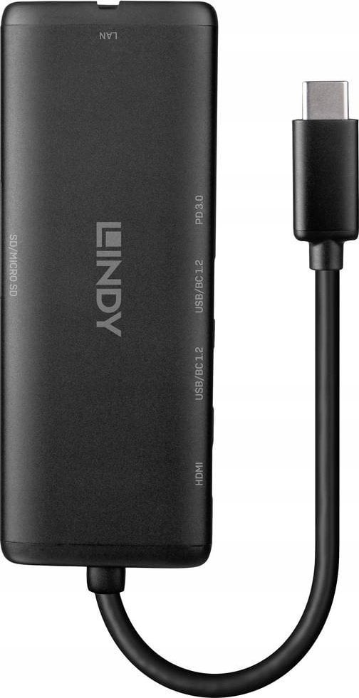 Stacion docking USB C Lindy 43358, HDMI 4K, 100W PD, i zi