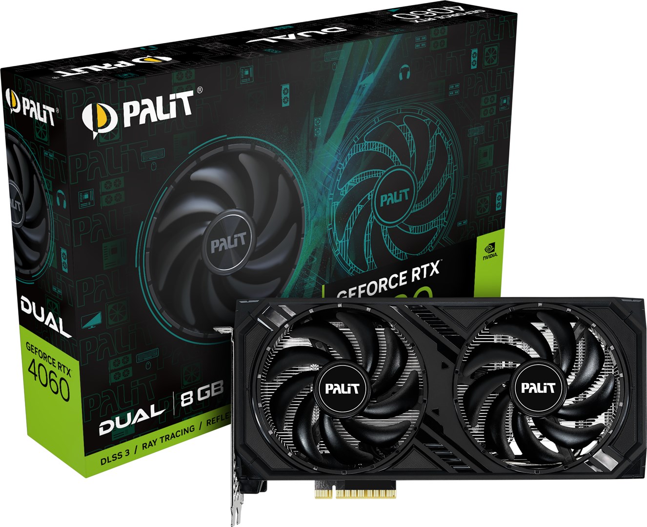 Kartë grafike PALiT NVIDIA GeForce RTX 4060, 8 GB GDDR6, NE64060019P1-1070D
