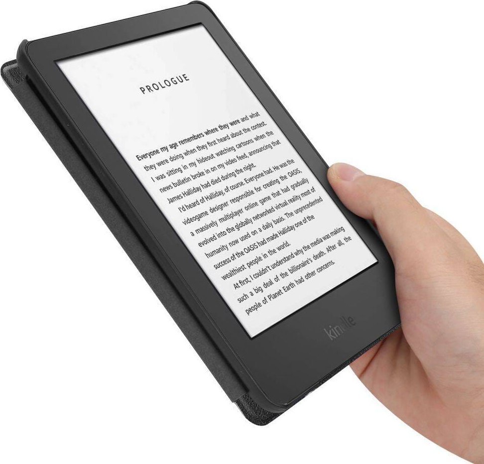 Навлака Tech-Protect Smartcase Kindle Paperwhite 6 Colorsoft Signature, функција будење-спиење, црна