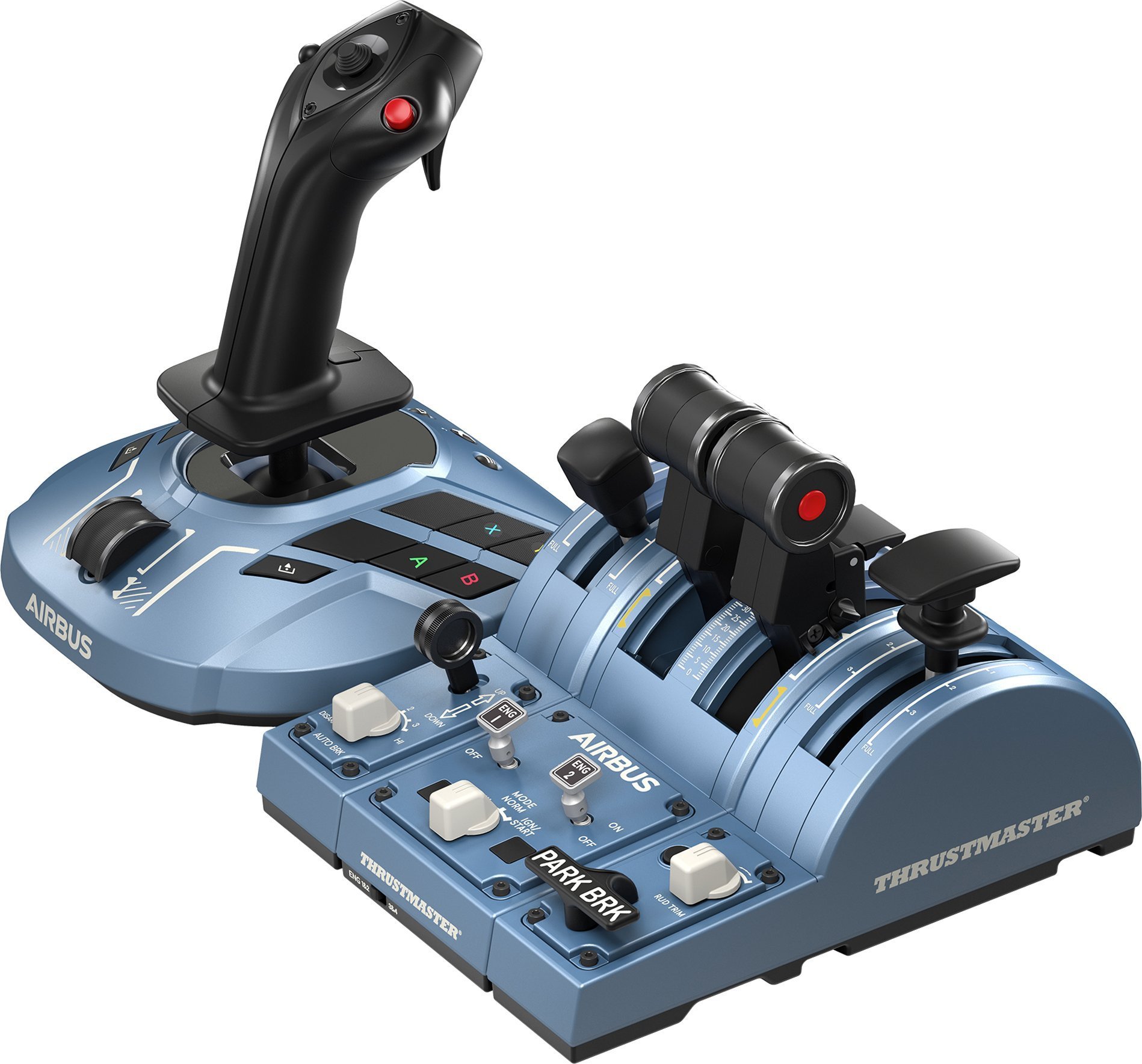 Joystick fluturimi Thrustmaster TCA Captain Pack X Airbus Edition, për Xbox Series X S dhe PC, USB, gri