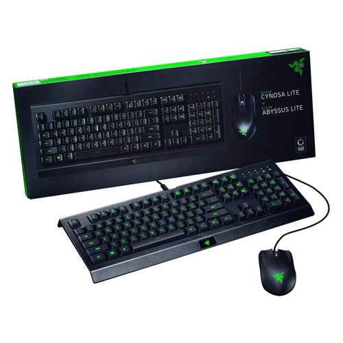 Set gaming Razer Cynosa Lite Abyss, maus dhe tastierë, të zi