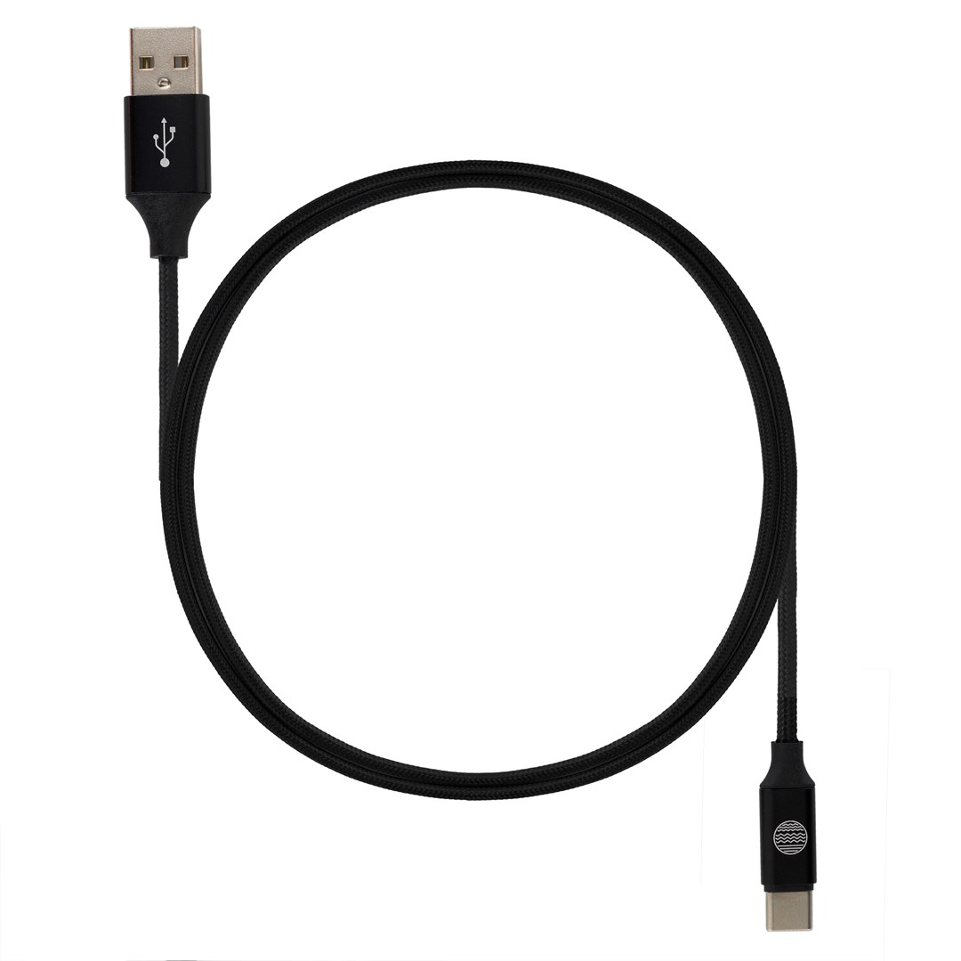 Kabllo USB-A në USB-C Our Pure Planet, 1.2m, e zezë 