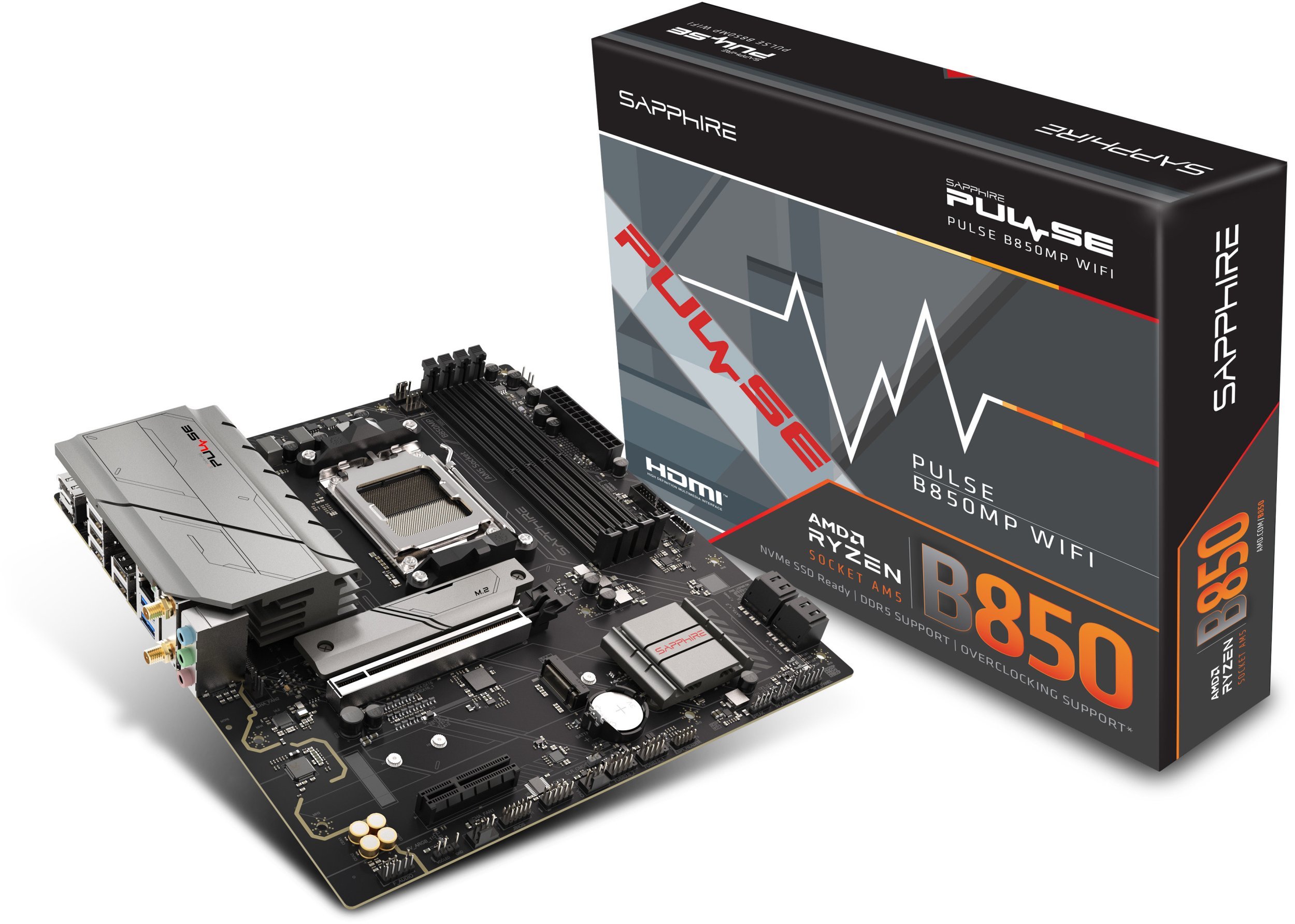 Pllakë amë Sapphire Pulse B850M WiFi, Socket AM5, DDR5, Micro ATX