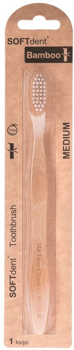 Furçë dhëmbësh SOFTdent BAMBOO - Medium, 1 copë