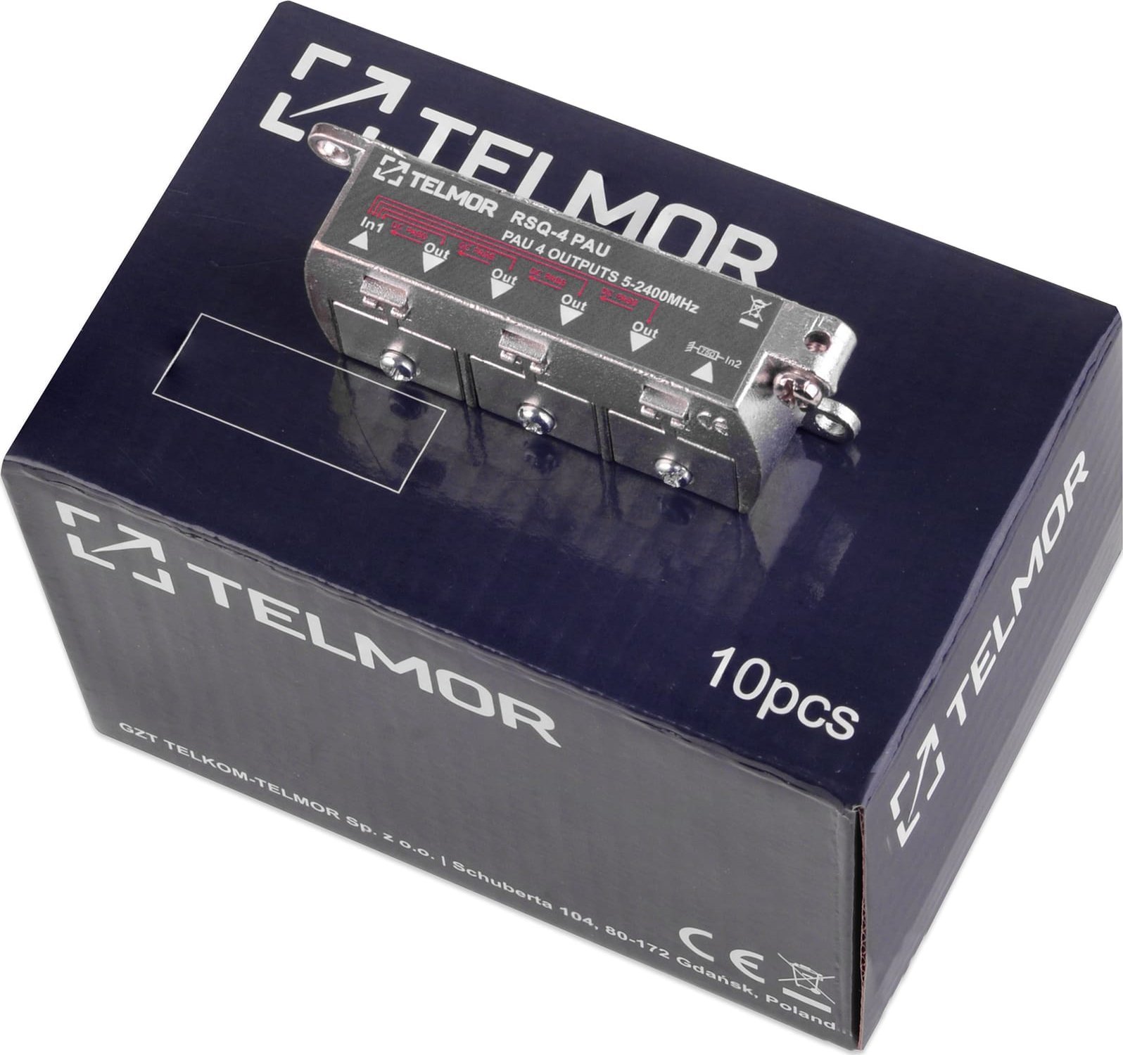 Ndarës sinjali Telmor Quick Splitter 4X 2.4G, 4 dalje, gri