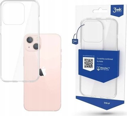 Maskë mbrojtëse 3MK Clear Case për Apple iPhone 14, transparente, fleksibël