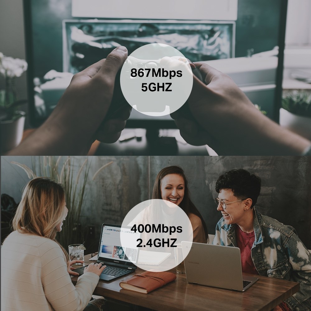 Përshtatës Wi-Fi TP-Link Archer T3U Mini, AC1300, USB 3.0, MU-MIMO, i zi