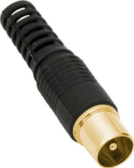 Konektor antene i drejtë, i gjatë, i veshur me ar, 50 copë, i zi