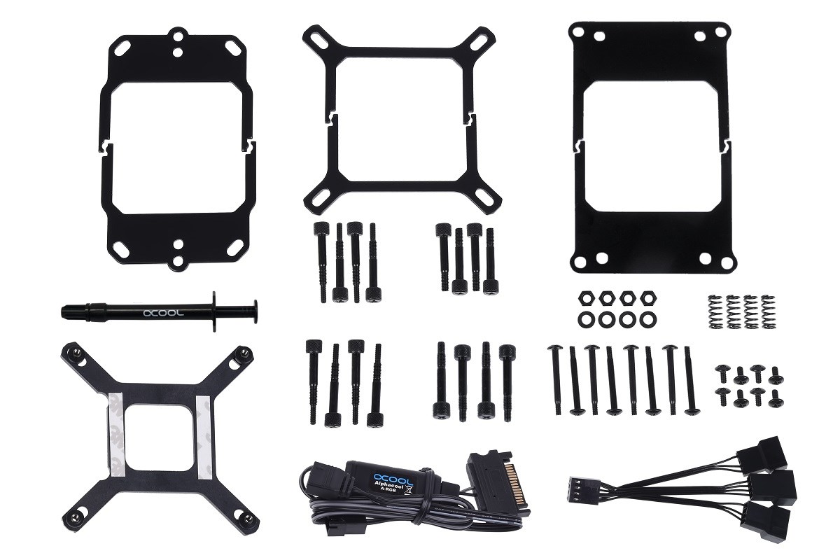 Ftohës me ujë Alphacool Eisbaer Aurora LT360, 360mm, ARGB, i zi