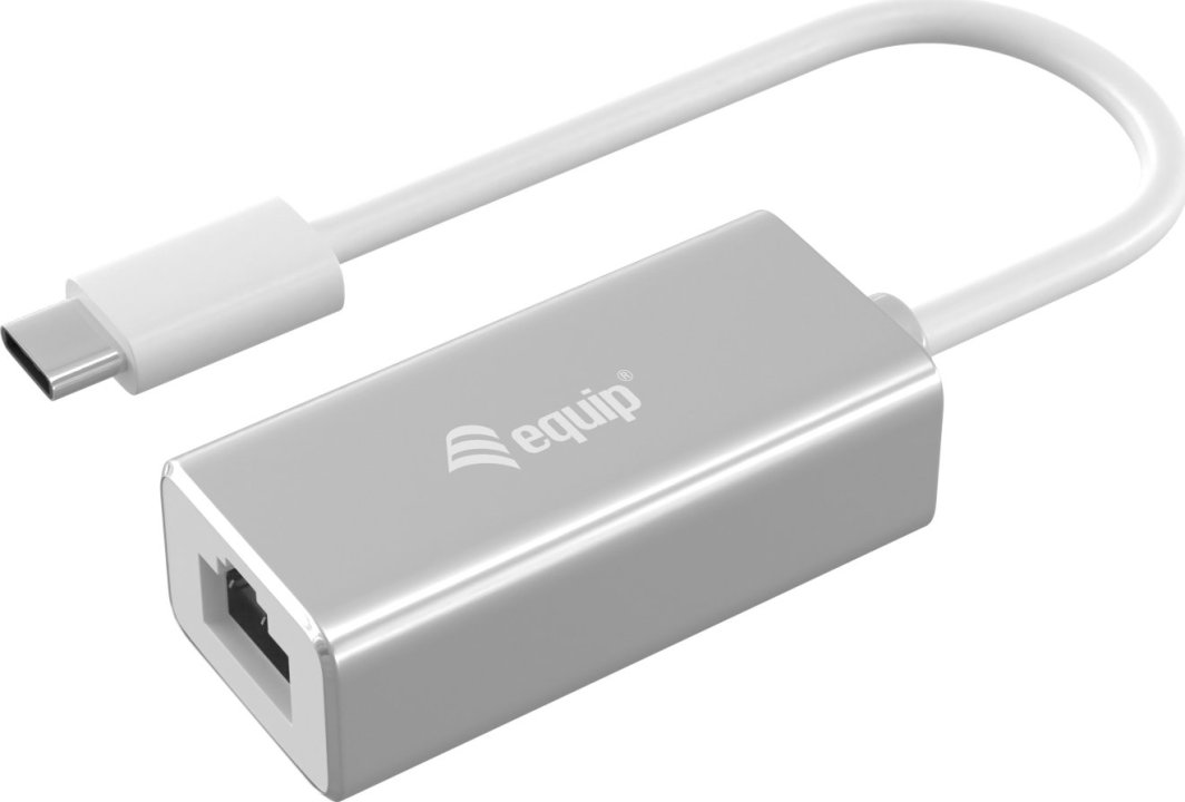 Adaptues rrjeti Equip USB Type C në RJ45, Gigabit Ethernet, gri