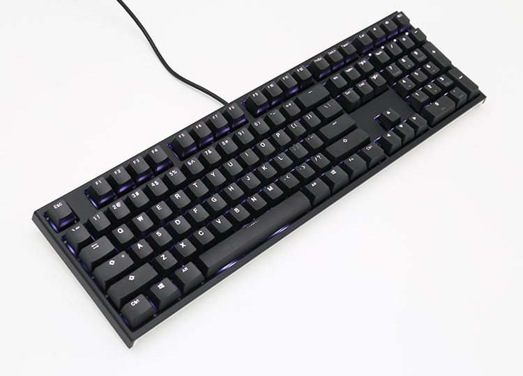 Tastierë Ducky One 2 PBT, MX-Speed-Silver, LED të bardhë, e zezë/e bardhë