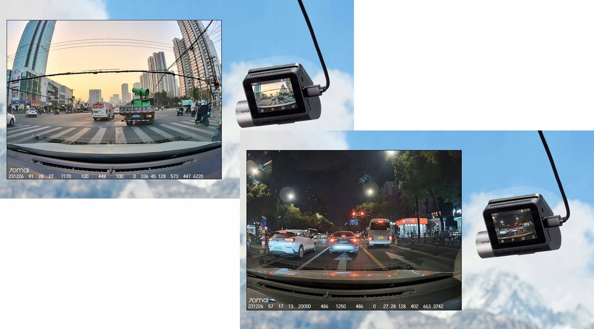 Kamerë makinë 70mai A510 Global Version, 3K 1944P, GPS ADAS, i zi