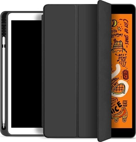 Këllëf Mercury Flip Case për iPad Air 5 10.9", me qëndrim, mbajtës Apple Pencil, i zi