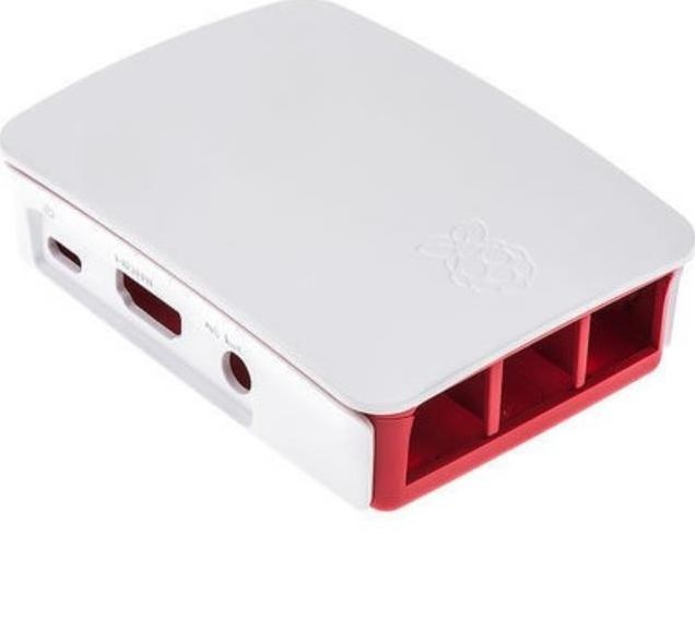 Kuti Raspberry Pi Case për Raspberry Pi 4B, e kuqe/ e bardhë