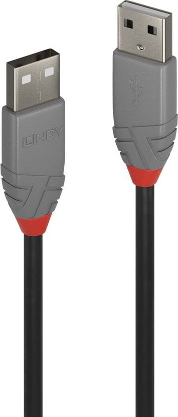 Kabllo Lindy USB-A - USB-A, 1m, e zezë