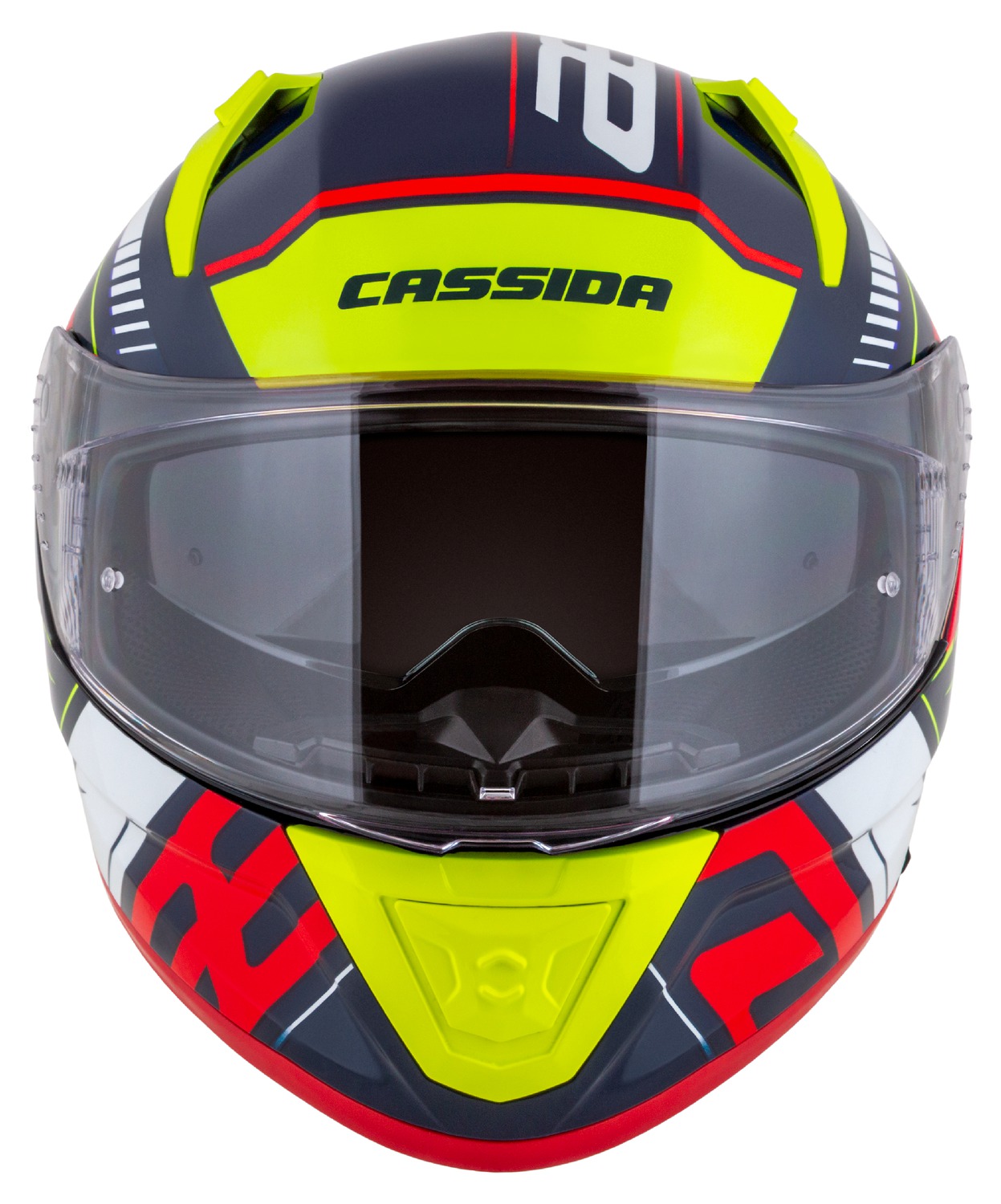 Helmetë moto CASSIDA Aero Drome 2026, full face, vizor diellor, shumëngjyrëshe