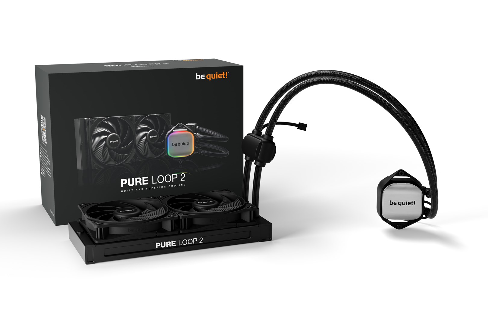 Ftohës me ujë Be quiet! Pure Loop 2, 12 cm, i zi