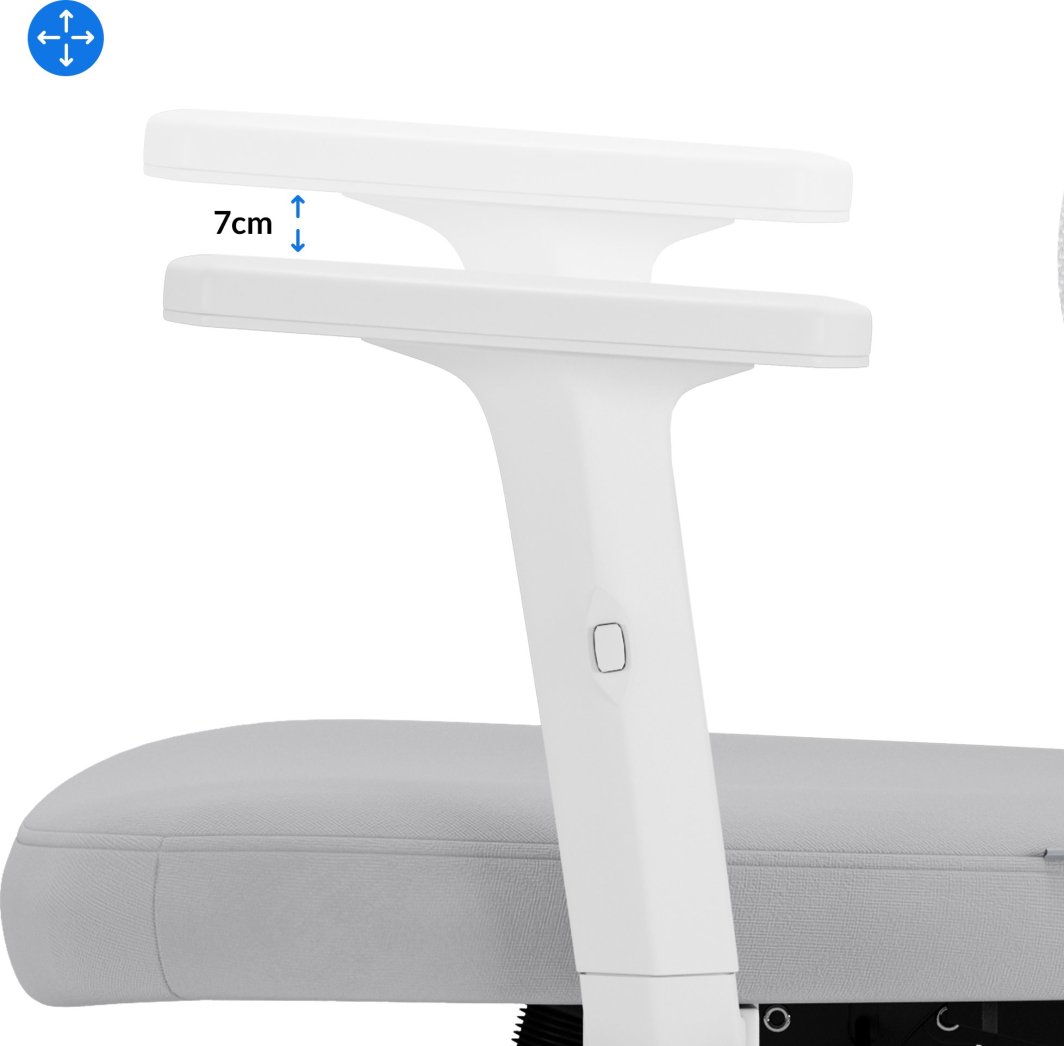 Karrige për zyrë SENSE7 Veno, e bardhë