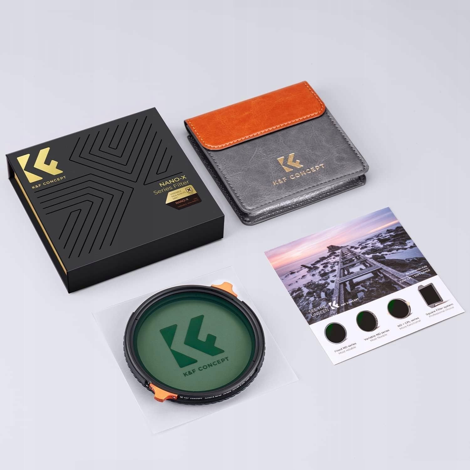 Filter hibrid K&amp;F Concept KF01.1911, 52mm, CPL Fader ND4 ND64, i zi