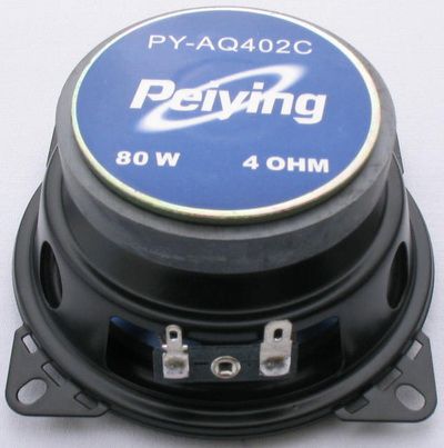 Altoparlantë për makinë PeiYing PY-AQ402C, 10 cm, 80W, të zinj