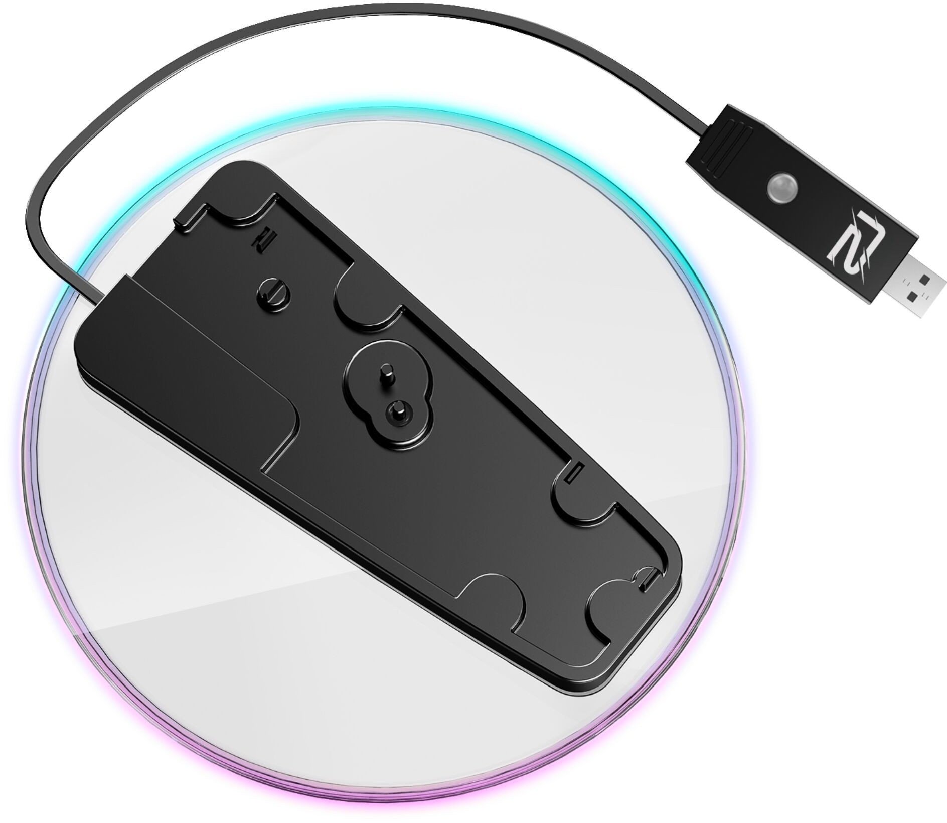 Qëndrim me drita Ready2gaming Light Stand për PS5, LED, transparent e zezë