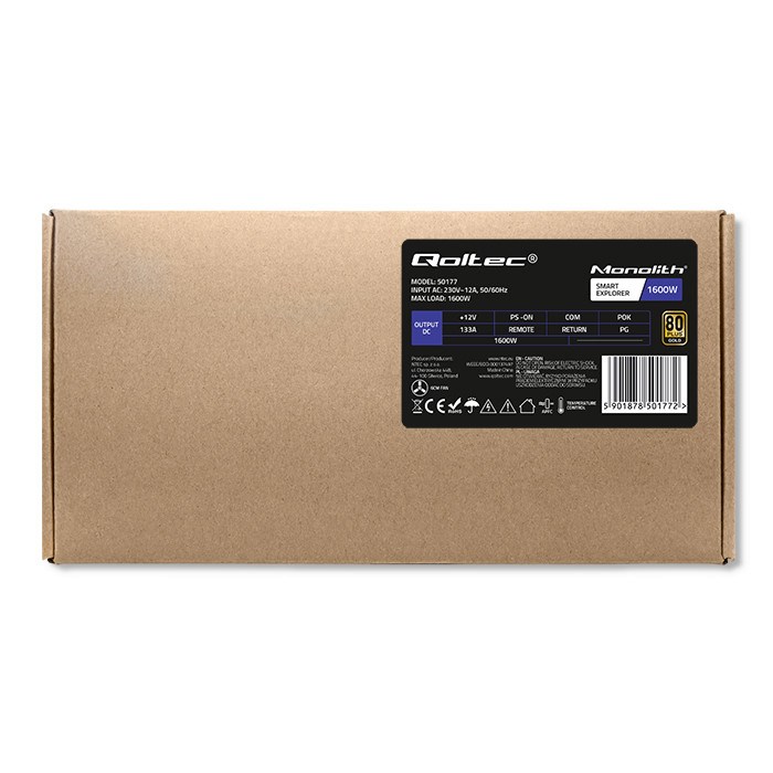 Burim energjie PCI-E Smart, 1600W, 80 Plus Gold, i argjendtë