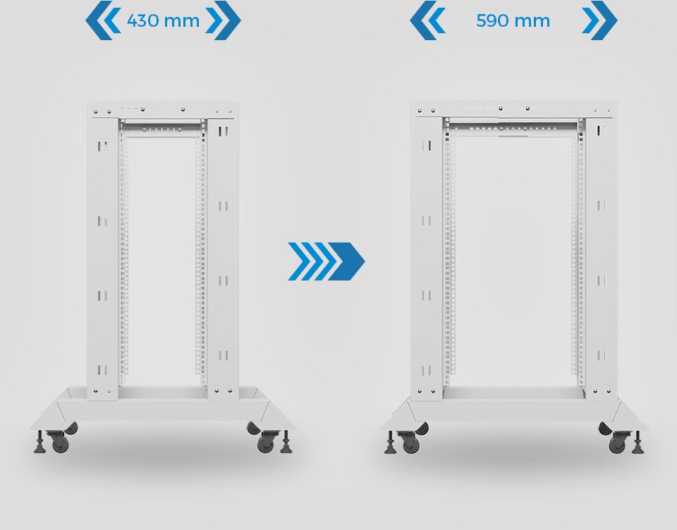Raft i hapur rrjeti Lanberg OPEN RACK 19 32U, 600x800, 19", gri