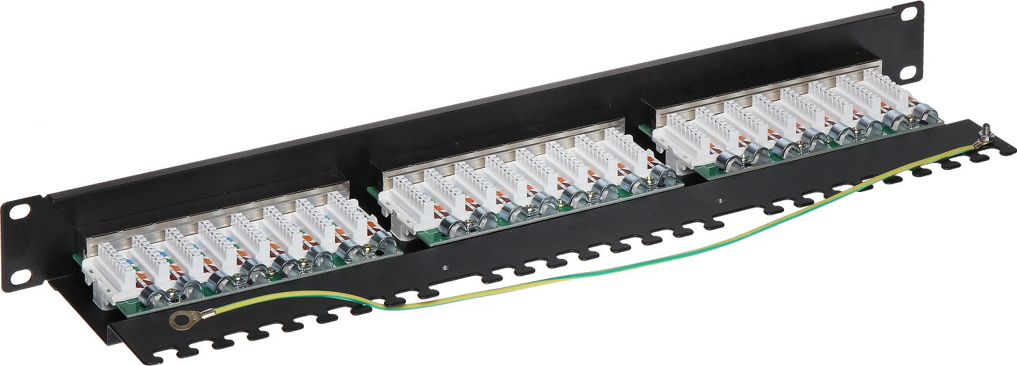 Patch panel Delta PP-24 RJ45, 24 porta, Cat 5e FTP, 1U, i zi