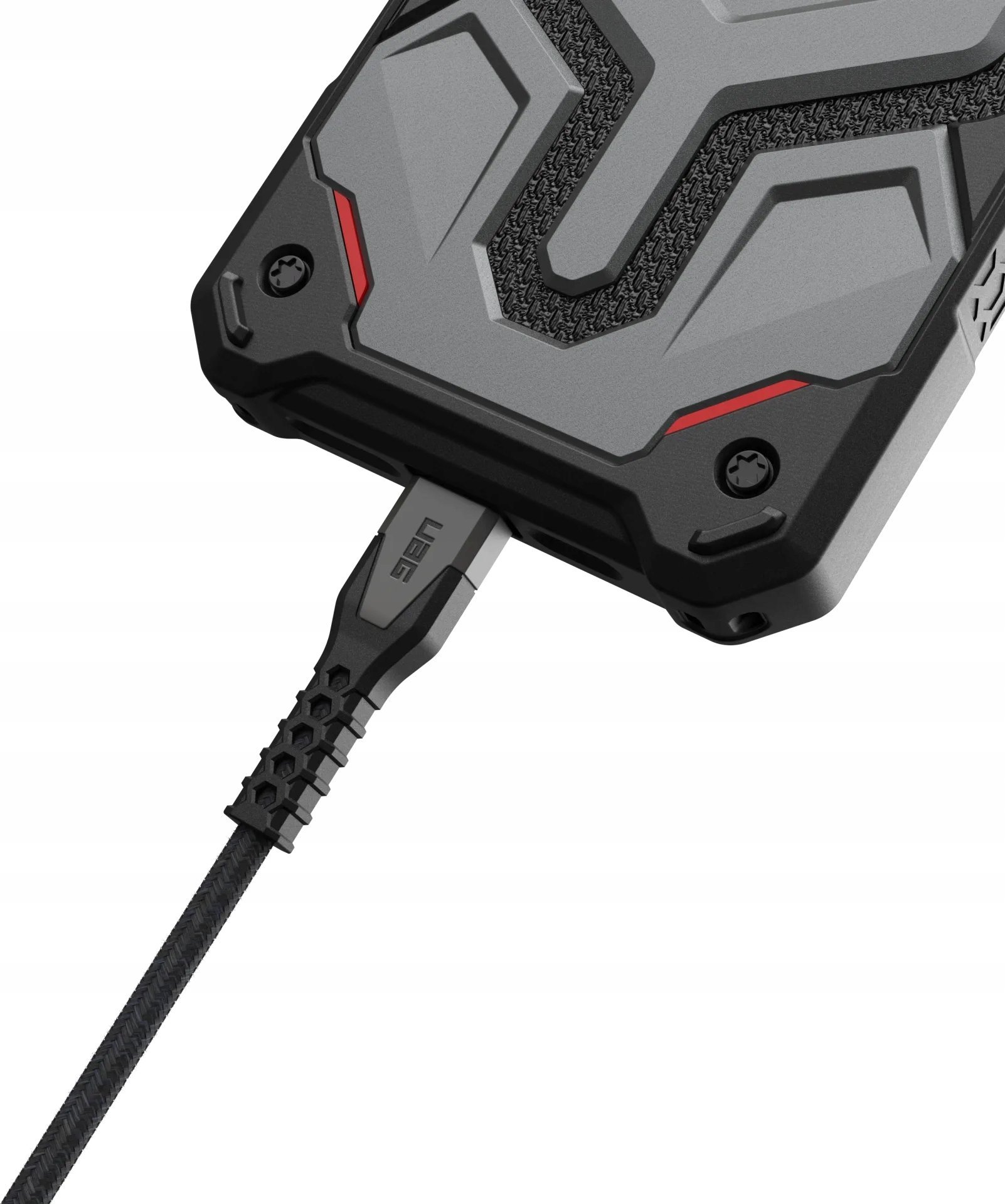 Kabllo USB C Urban Armor Gear Kevlar Core, 1.5m, USB 2.0, e zezë