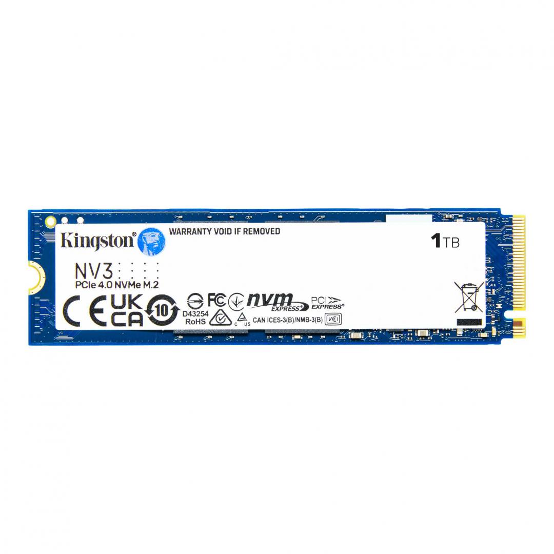 SSD i brendshëm Kingston NV3 M.2 2280, 1TB, PCIe 4.0 NVMe, deri 6000 MB/s