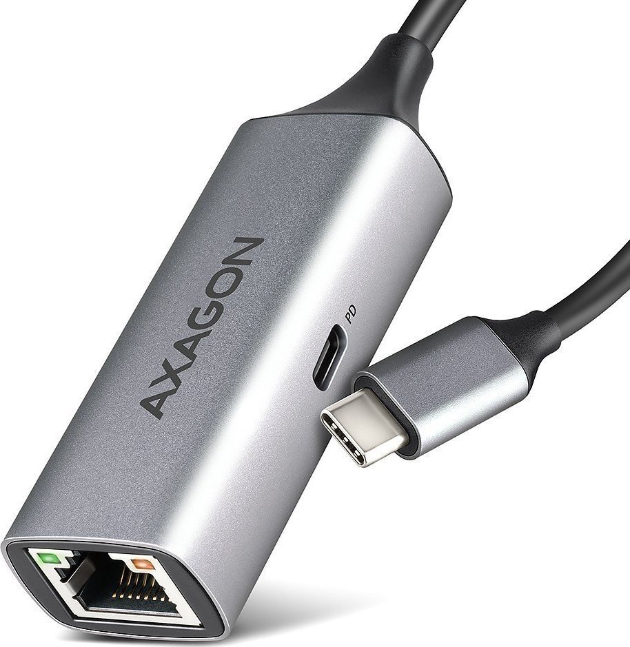 Adapter rrjeti AXAGON ADE-TXPD, USB-C në Gigabit Ethernet, titanium gri