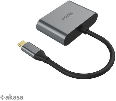 Kabllo Akasa USB Type C 2in1, HDMI, D-Sub, 18cm