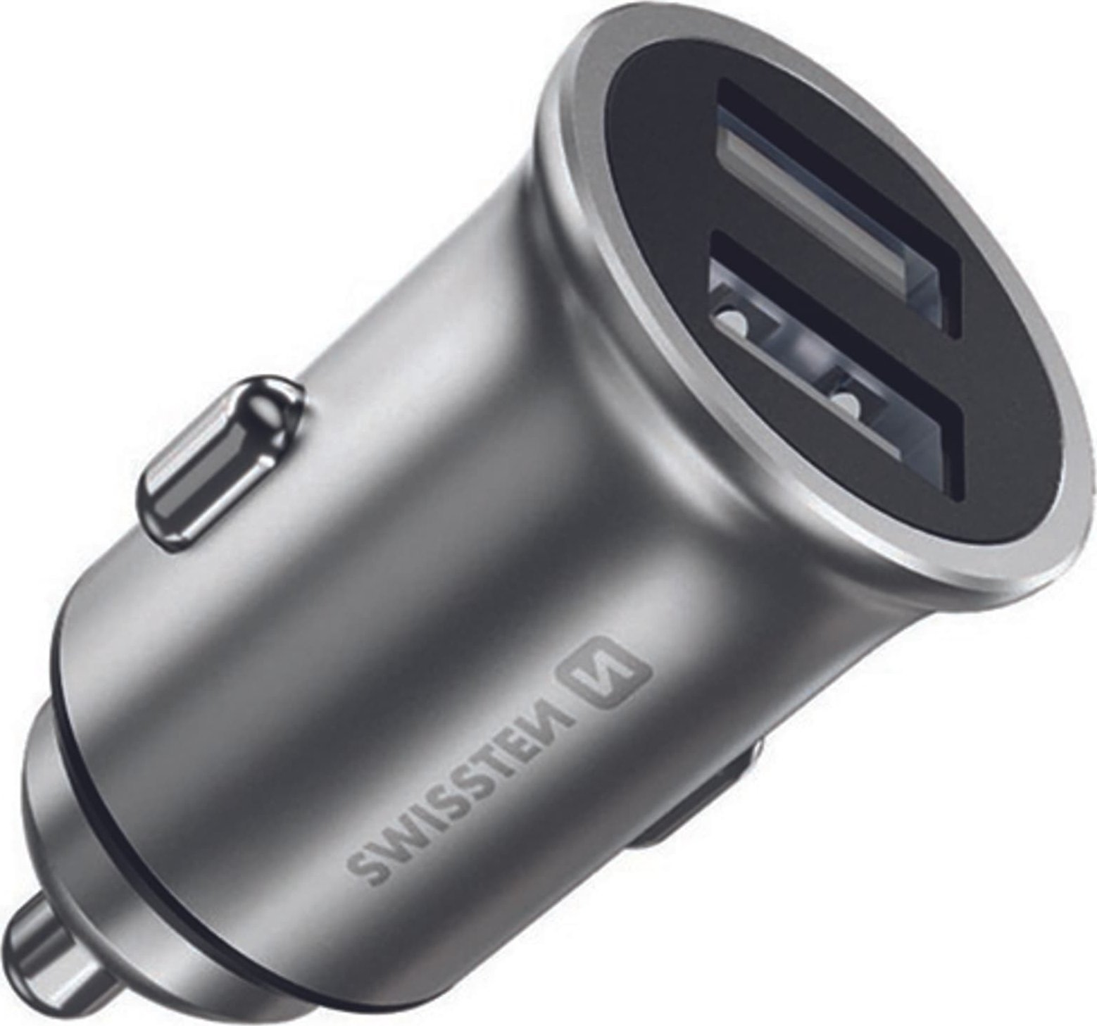 Karikues makinë Swissten CL, 2x USB 4.8A, 24W, metalik argjendtë