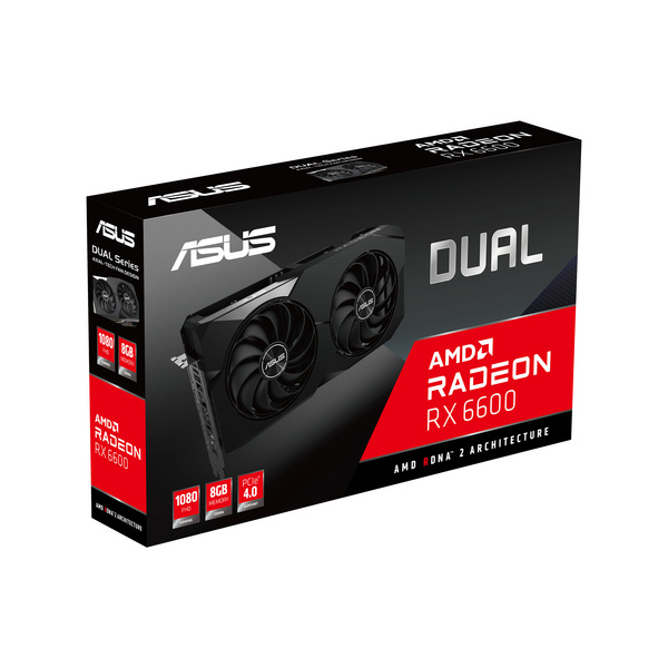 Kartelë grafike ASUS AMD Radeon RX 6600 Dual, 8GB GDDR6
