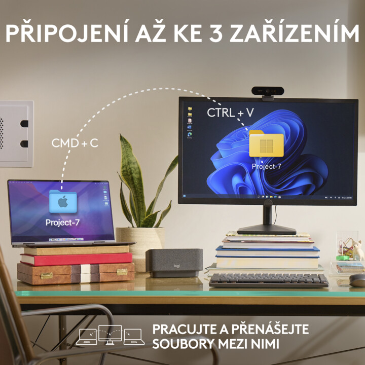 Maus Logitech MX Anywhere 3S, i bardhë