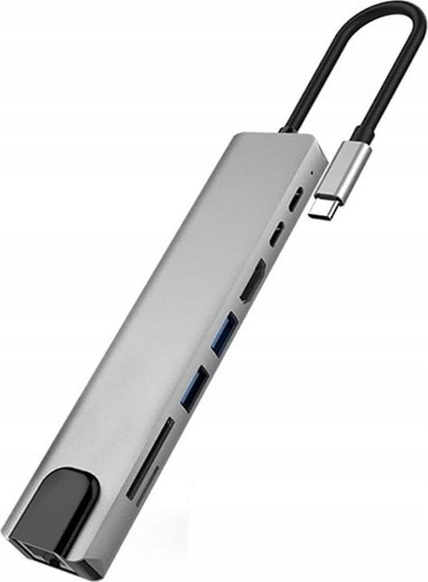 Хаб Bounn JL-CX08, 8 во 1, USB C, сива