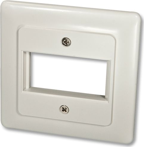 Kopertinë Lindy DE për 1 modul SnapIn, 80x80 mm, me kapak, e bardhë