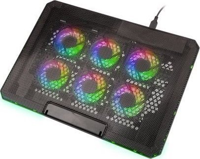 Ftohës laptopi Kolink KL F500, 17.3", 6 ventilatorë ARGB, i zi